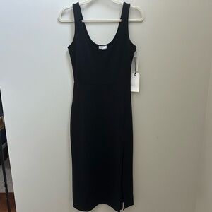 NWT Leith Elegant Black Sleeveless Midi Dress Size Small